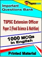 TSPSC Extension Officer Paper 2 (Food Science & Nutrition) Book in English - Objective MCQ