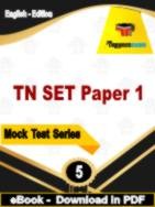 TN SET Paper 1 Test PDF Book In English - Practice Set