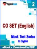CG SET (English) Test PDF Book In English - Question Paper