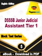 DSSSB Junior Judicial Assistant Tier 1  PDF Book In English - Practice Set