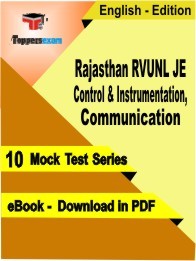 Rajasthan RVUNL JE Control & Instrumentation, Communication PDF Book In English - Mock Test/Practice Set