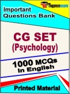 CG SET (Psychology) Book in English - Objective MCQ