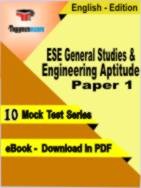 ESE General Studies & Engineering Aptitude Paper 1 Test PDF Book In English - Mock Test/Practice Set