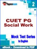 CUET PG Social Work Test PDF Book In English - Question Paper