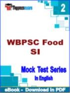WBPSC Food SI Test PDF Book In English - Question Paper
