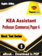 KEA Assistant Professor (Commerce) Paper 4 Test  PDF Book In English - Practice Set