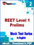 REET Level 1 Prelims Test PDF Book In English - Question Paper