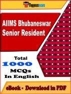 AIIMS Bhubaneswar Senior Resident PDF Book In English - MCQ / Objective Questions