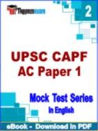 UPSC CAPF AC Paper 1 Test PDF Book In English - Question Paper