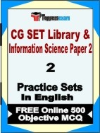 CG SET Library & Information Science Paper 2 Book in English - Question Paper / Practice Set