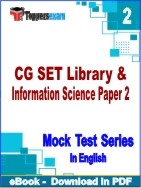 CG SET Library & Information Science Paper 2 PDF Book In English - Question Paper