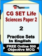 CG SET Life Sciences Paper 2 Book in English - Question Paper / Practice Set