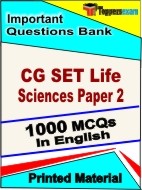 CG SET Life Sciences Paper 2  Book in English - Objective MCQ