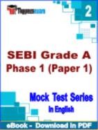 SEBI Grade A Phase 1 (Paper 1) Test PDF Book In English - Question Paper