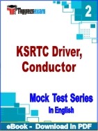 KSRTC Driver, Conductor PDF Book In English - Question Paper