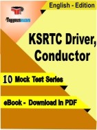 KSRTC Driver, Conductor PDF Book In English - Mock Test/Practice Set