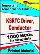 KSRTC Driver, Conductor Book in English - Objective MCQ