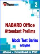 NABARD Office Attendant Prelims Test PDF Book In English - Question Paper