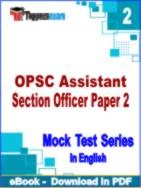 OPSC Assistant Section Officer Paper 2 Test PDF Book In English - Question Paper