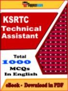 KSRTC Technical Assistant PDF Book In English - MCQ / Objective Questions