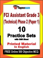 FCI Assistant Grade 3 (Technical) Phase 2 (Paper 1) Book in English - Practice Set