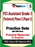 FCI Assistant Grade 3 (Technical) Phase 2 (Paper 2) Book in English - Mock Test / Practice Set