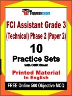 FCI Assistant Grade 3 (Technical) Phase 2 (Paper 2) Book in English - Practice Set