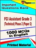 FCI Assistant Grade 3 (Technical) Phase 2 (Paper 2) Book in English - Objective MCQ