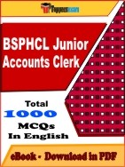 BSPHCL Junior Accounts Clerk PDF Book In English - MCQ / Objective Questions