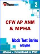 CFW AP ANM & MPHA Test PDF Book In English - Question Paper