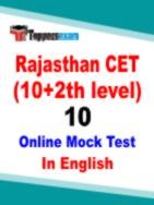 Rajasthan CET 12th Level Model Paper