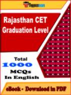 Rajasthan CET Graduation Level Exam PDF Book In English - MCQ / Objective Questions
