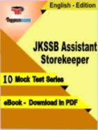 JKSSB Assistant Storekeeper Test PDF Book In English - Mock Test/Practice Set