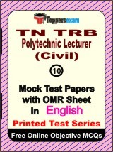 TN TRB Polytechnic Lecturer (Civil) Exam Mock Test Papers (Book) in English