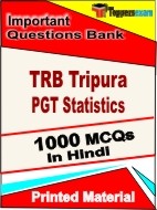 TRB Tripura PGT Statistics  Book in Hindi - Objective MCQ