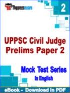 UPPSC Civil Judge Prelims Paper 2 Test PDF Book In English - Question Paper
