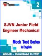 SJVN Junior Field Engineer Mechanical Test PDF Book In English - Question Paper