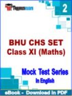 BHU CHS SET Class XI (Maths) Test PDF Book In English - Question Paper