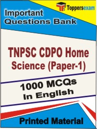 TNPSC CDPO Home Science (Paper-1) Book in English - Objective MCQ
