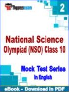 National Science Olympiad (NSO) Class 10 Test PDF Book In English - Question Paper
