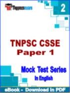 TNPSC CSSE Paper 1 Test PDF Book In English - Question Paper