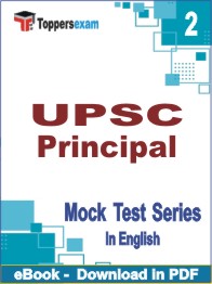 UPSC Principal Test PDF Book In English - Question Paper