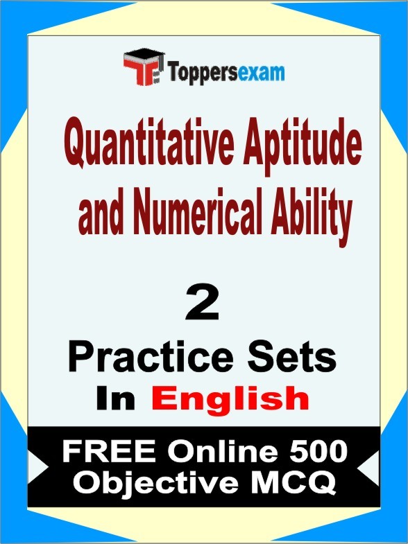 Quantitative Aptitude and Numerical Ability Book in English - Question Paper / Practice Set