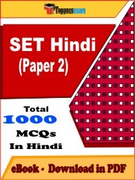 SET Hindi Paper 2 PDF Book In Hindi - MCQ / Objective Questions