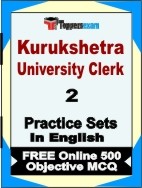 Kurukshetra University Clerk Book in English - Question Paper / Practice Set