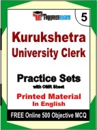 Kurukshetra University Clerk Book in English - Mock Test / Practice Set