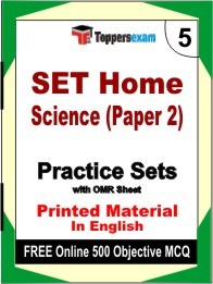 SET Home Science (Paper 2) Book in English - Mock Test / Practice Set