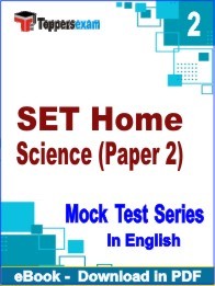 SET Home Science (Paper 2) PDF Book In English - Question Paper