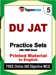DU JAT Book in English - Mock Test / Practice Set