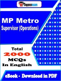 MP Metro Supervisor (Operations) MCQ Book PDF in English : Important Question